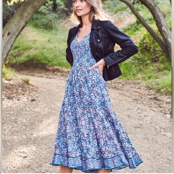 Cleobella • Autumn Midi Dress in Paisley Print NWOT - Picture 2 of 13